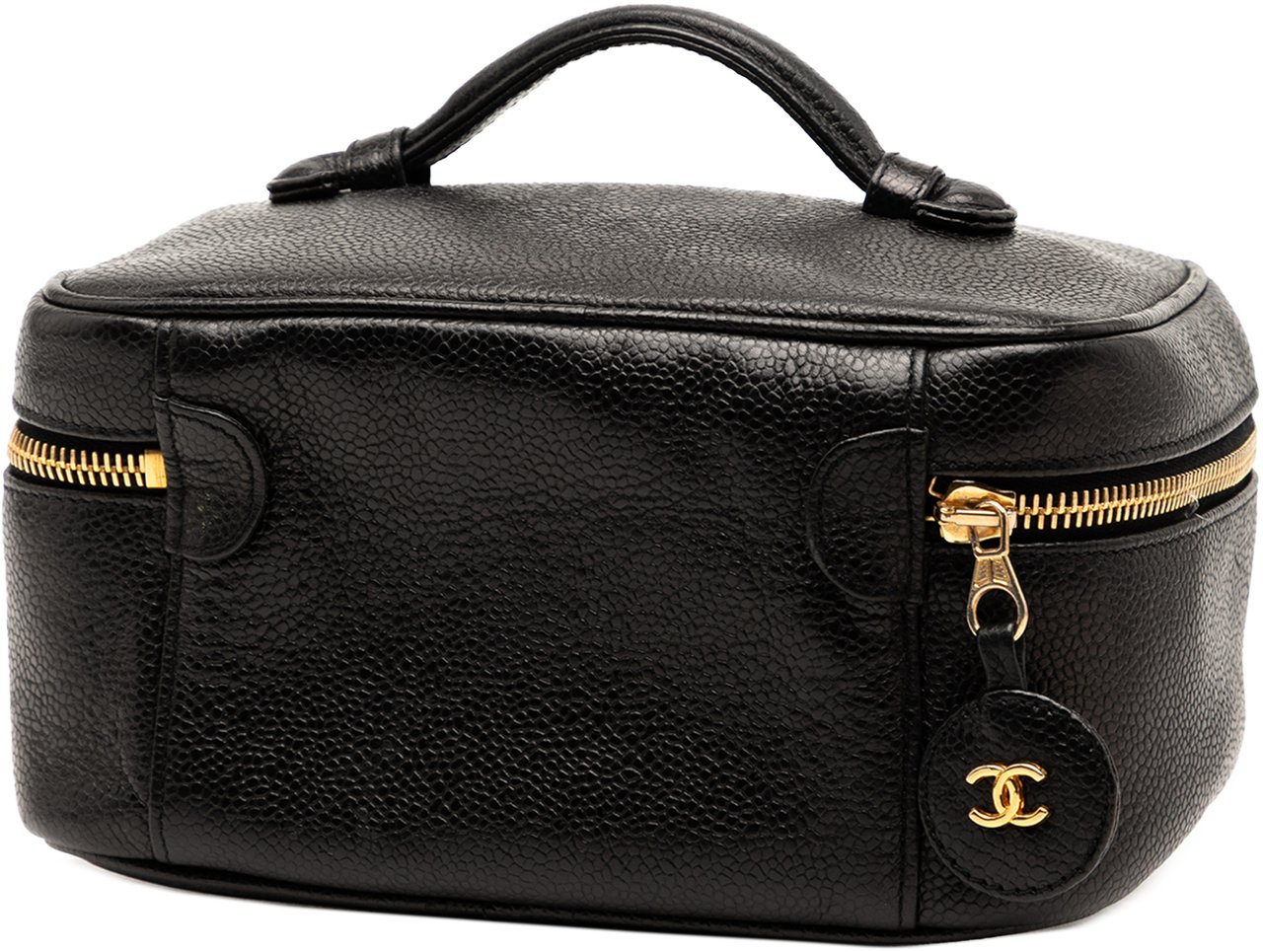 Chanel CC Caviar Vanity Bag Zwart