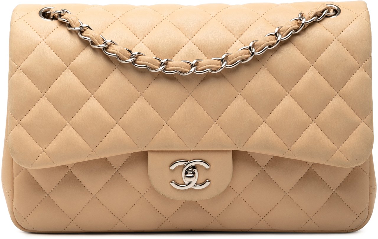 Chanel Jumbo Classic Lambskin Double Flap Bruin