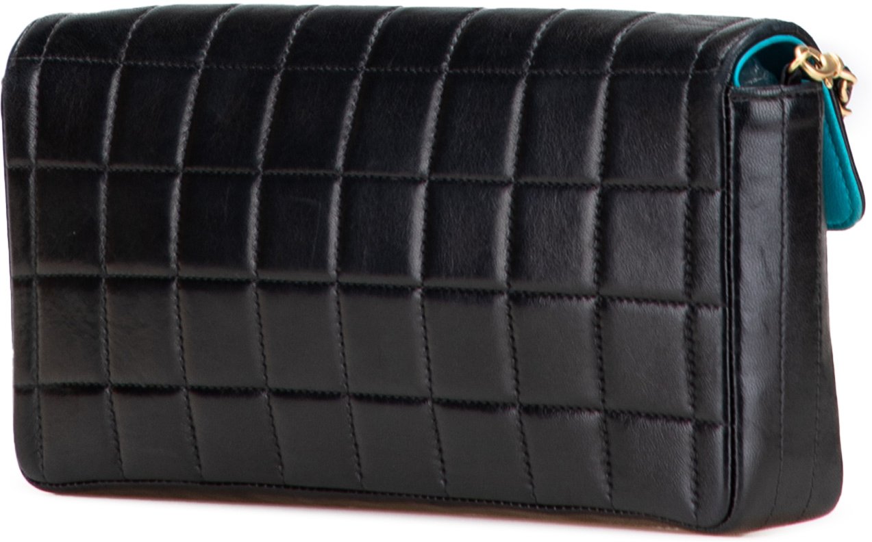 Chanel Chocolate Bar Lambskin East West Flap Zwart