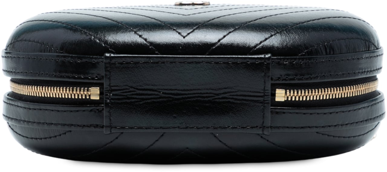 Chanel Chevron Stitched Calfskin La Pausa Evening Bag Zwart
