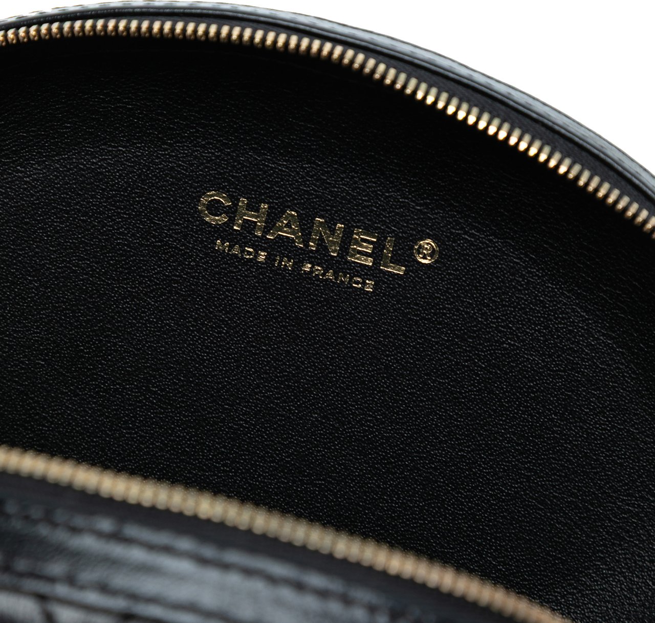 Chanel Chevron Stitched Calfskin La Pausa Evening Bag Zwart