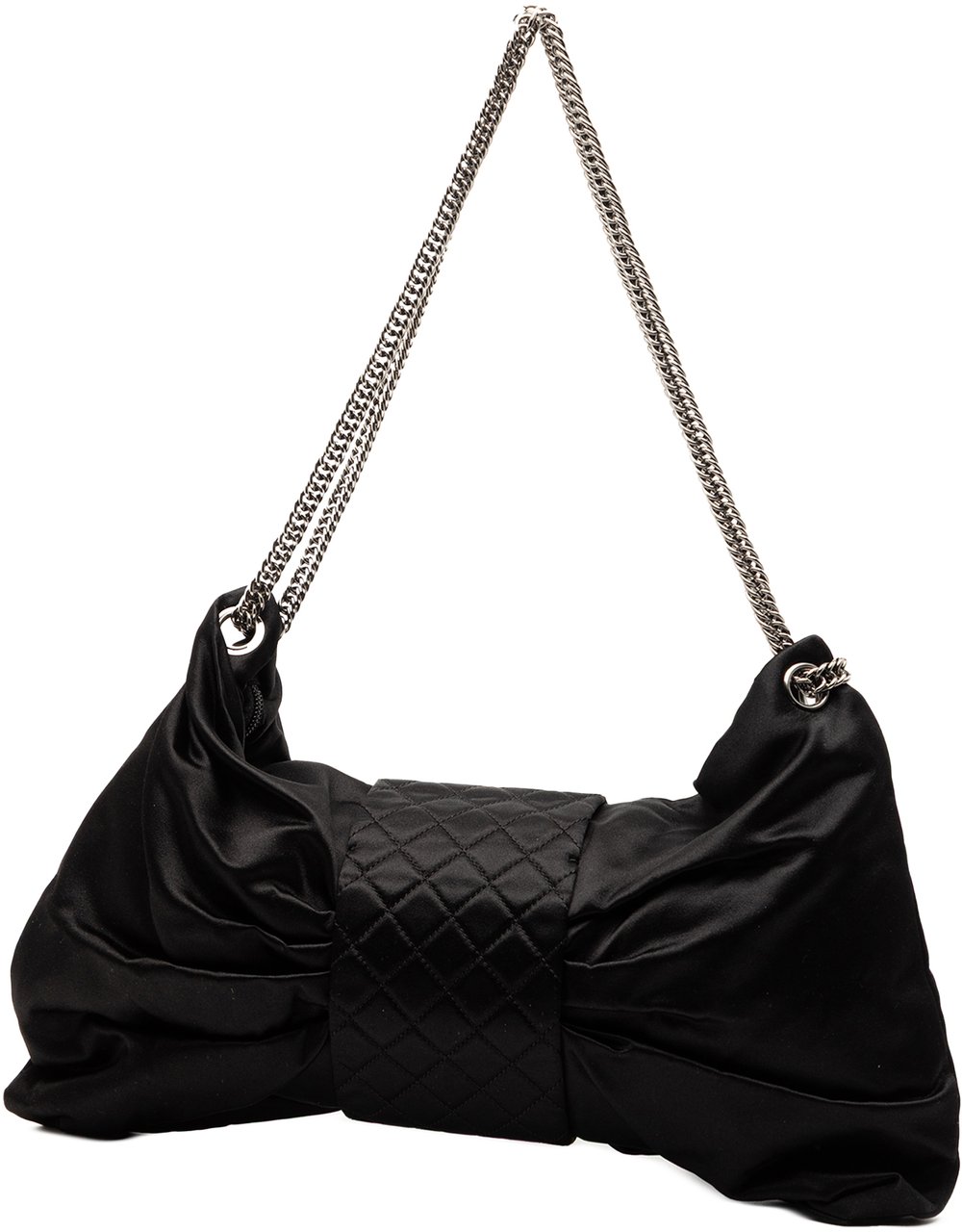Chanel Medium Satin Bow Mademoiselle Shoulder Bag Zwart