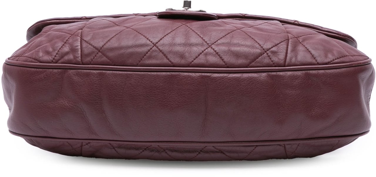 Chanel Quilted Calfskin Coco Pleats Flap Rood