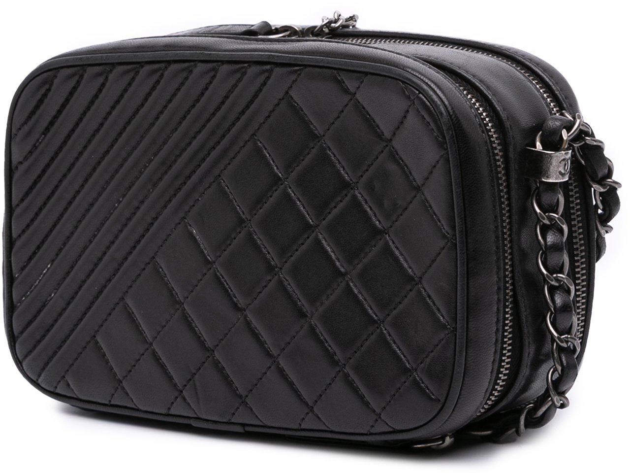 Chanel Small Quilted Lambskin Coco Boy Camera Bag Zwart