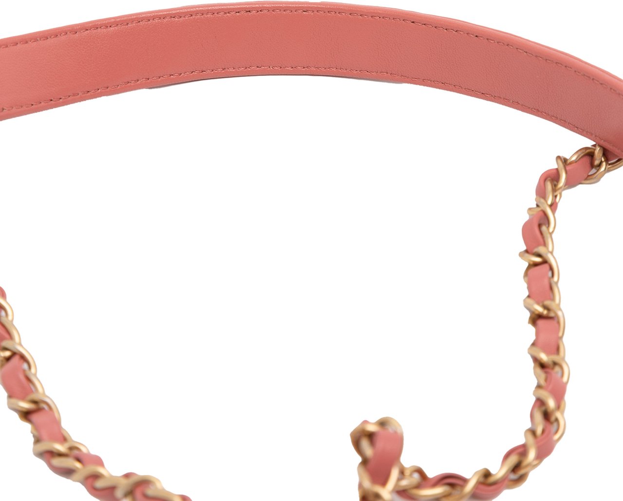 Chanel Quilted Lambskin Chain Infinity Top Handle Bag Roze