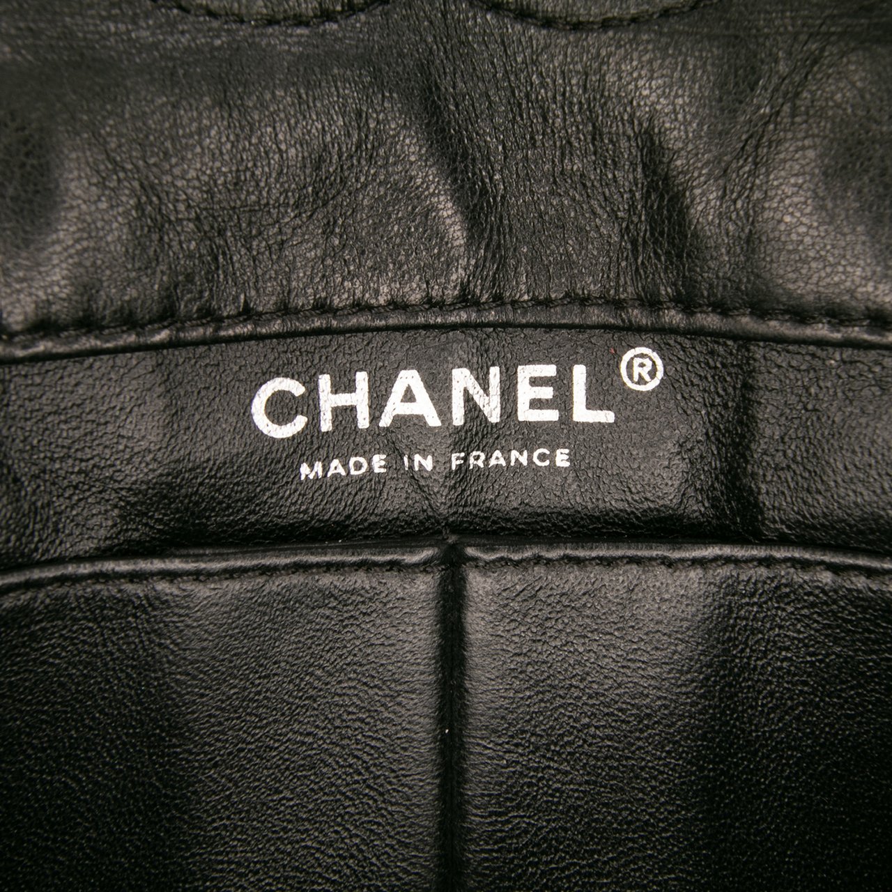 Chanel Medium Classic Canvas Sequin Stripes Double Flap Zwart