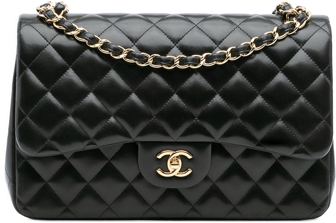 Chanel Jumbo Classic Lambskin Double Flap Zwart