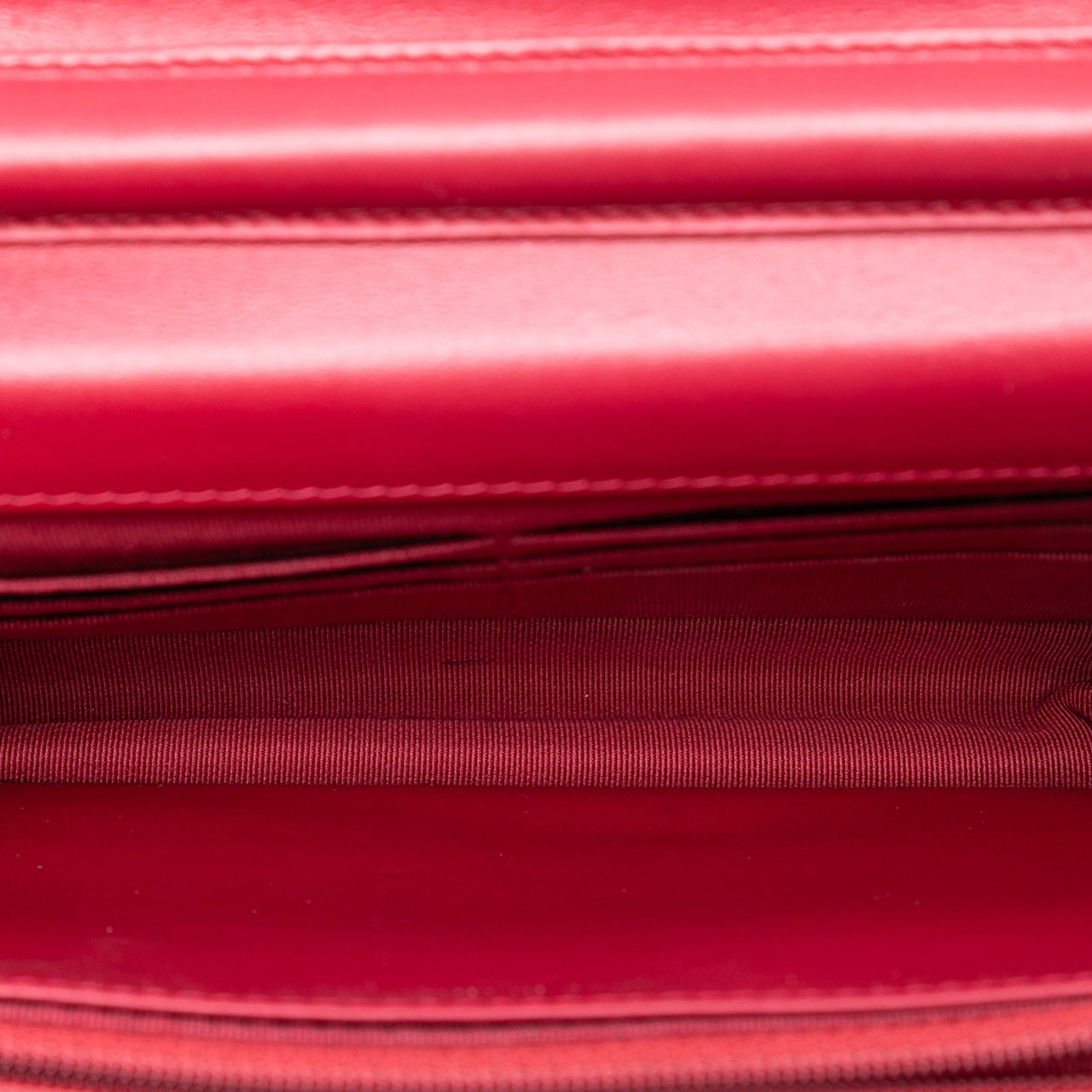 Chanel Paris Dallas CC Quilted Patent Goatskin Wallet on Chain Rood