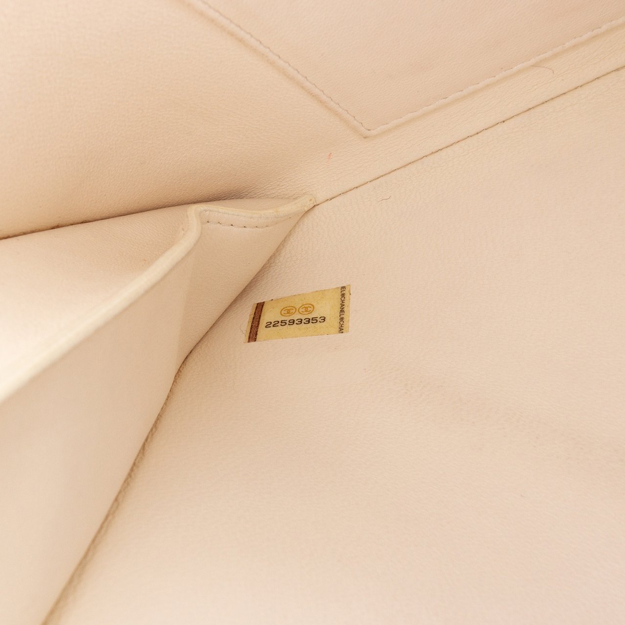 Chanel Lambskin Airlines Envelope Clutch Wit