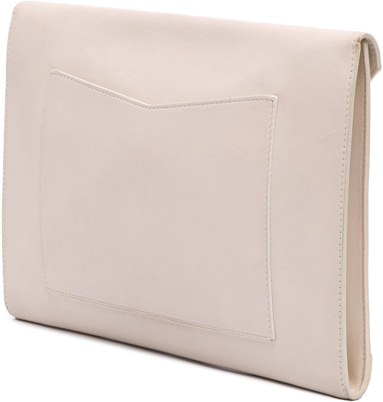 Chanel Lambskin Airlines Envelope Clutch Wit