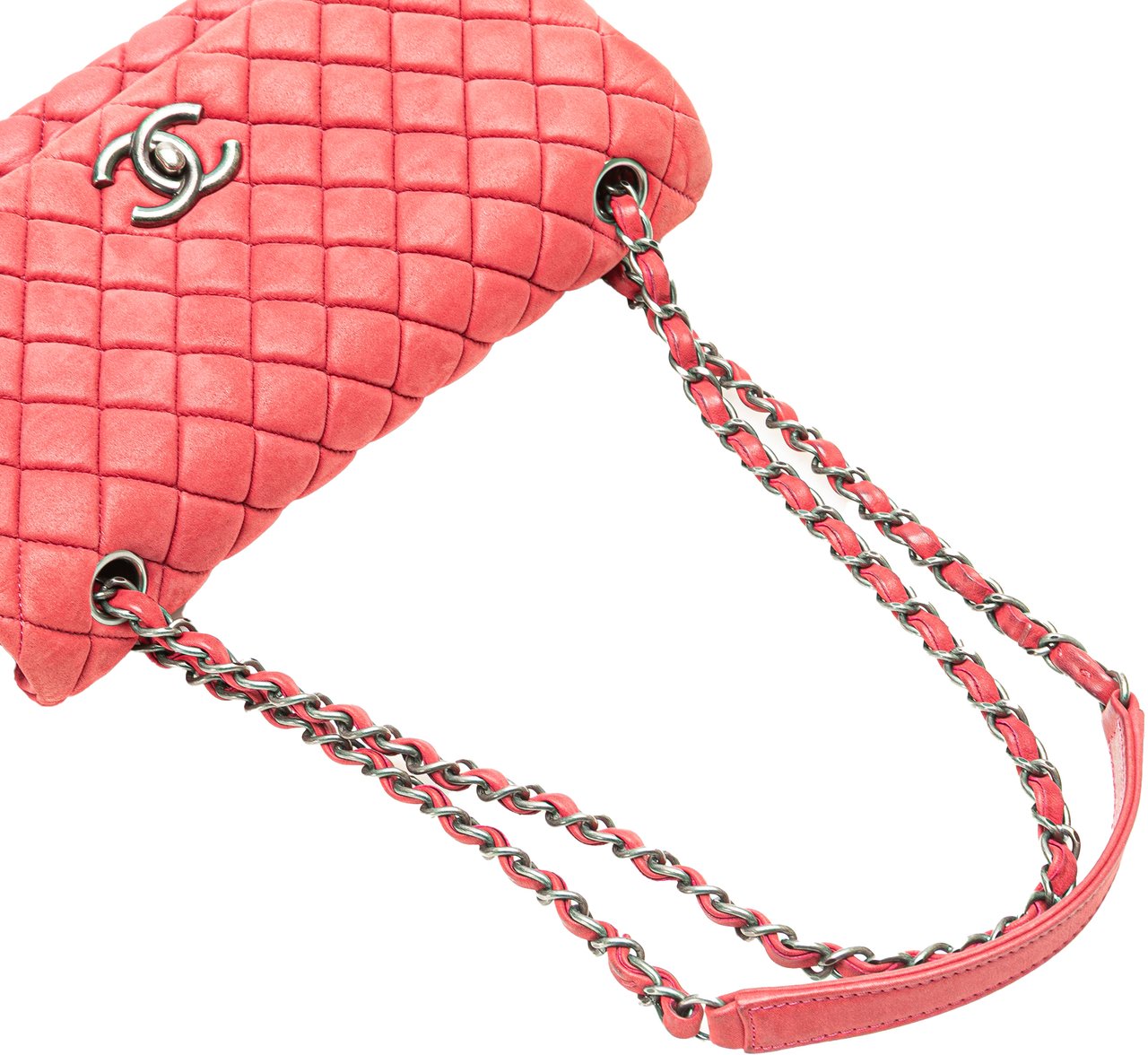 Chanel Small Iridescent Calfskin New Bubble Flap Rood