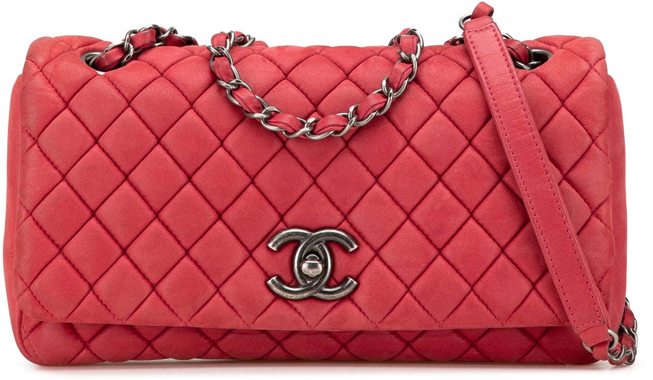 Chanel Small Iridescent Calfskin New Bubble Flap Rood