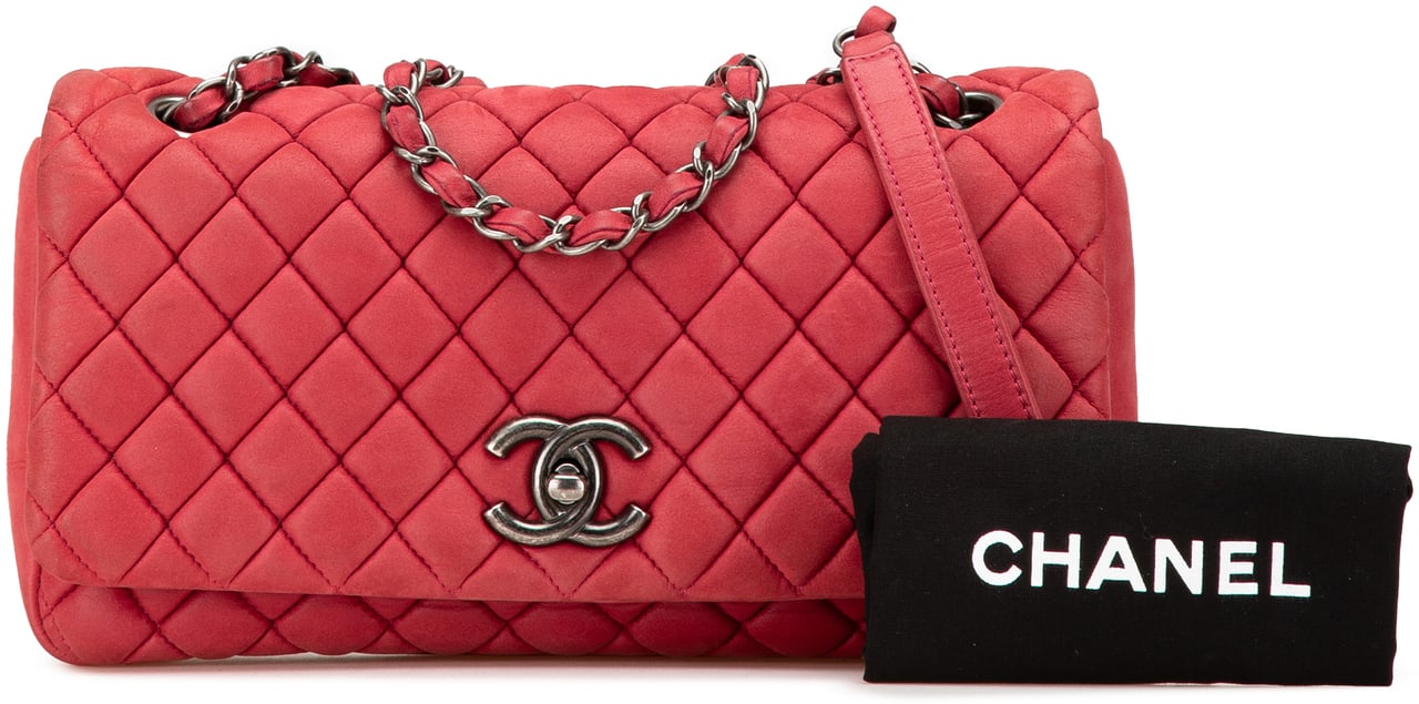 Chanel Small Iridescent Calfskin New Bubble Flap Rood