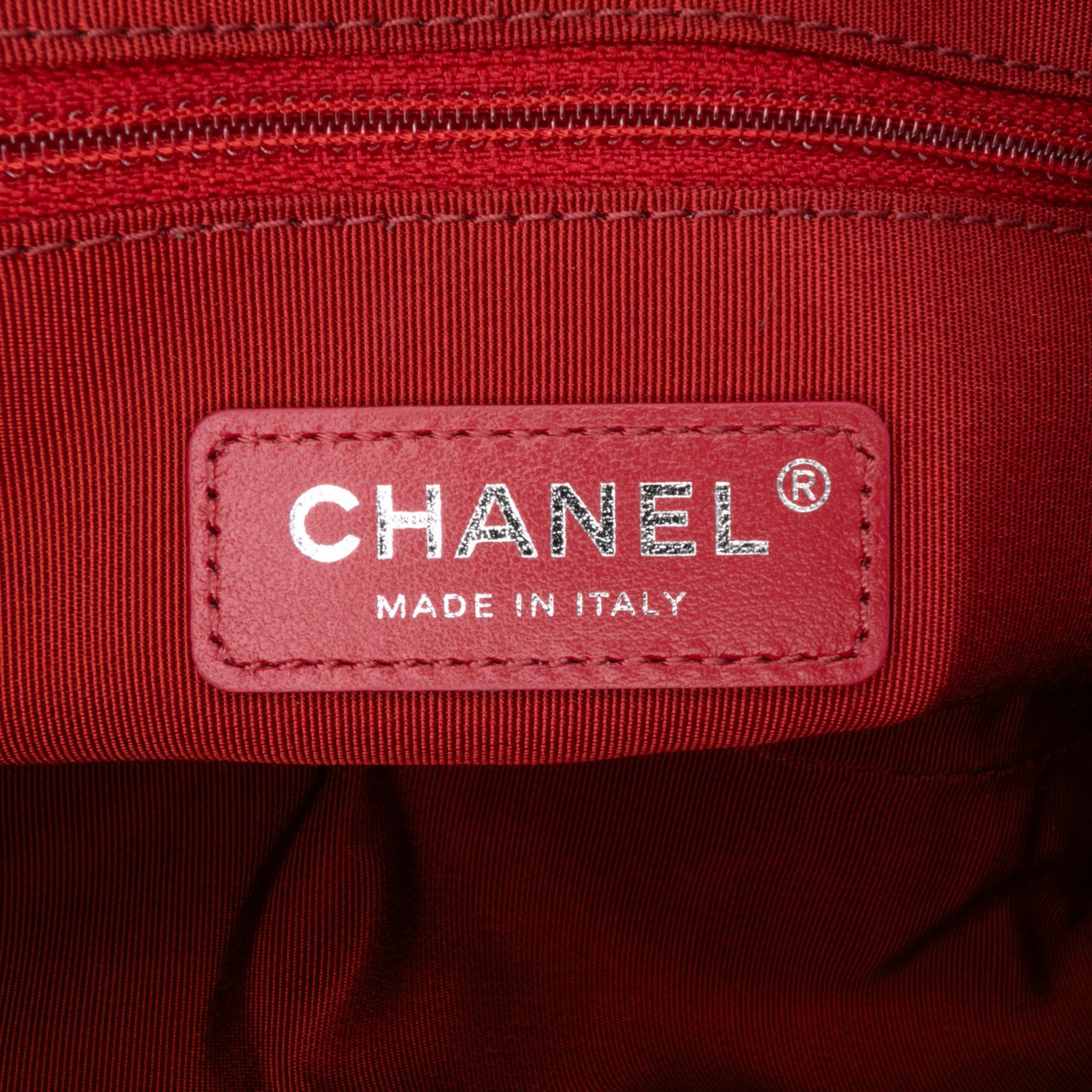 Chanel Calfskin Signature Chain 20s Bowling Bag Rood