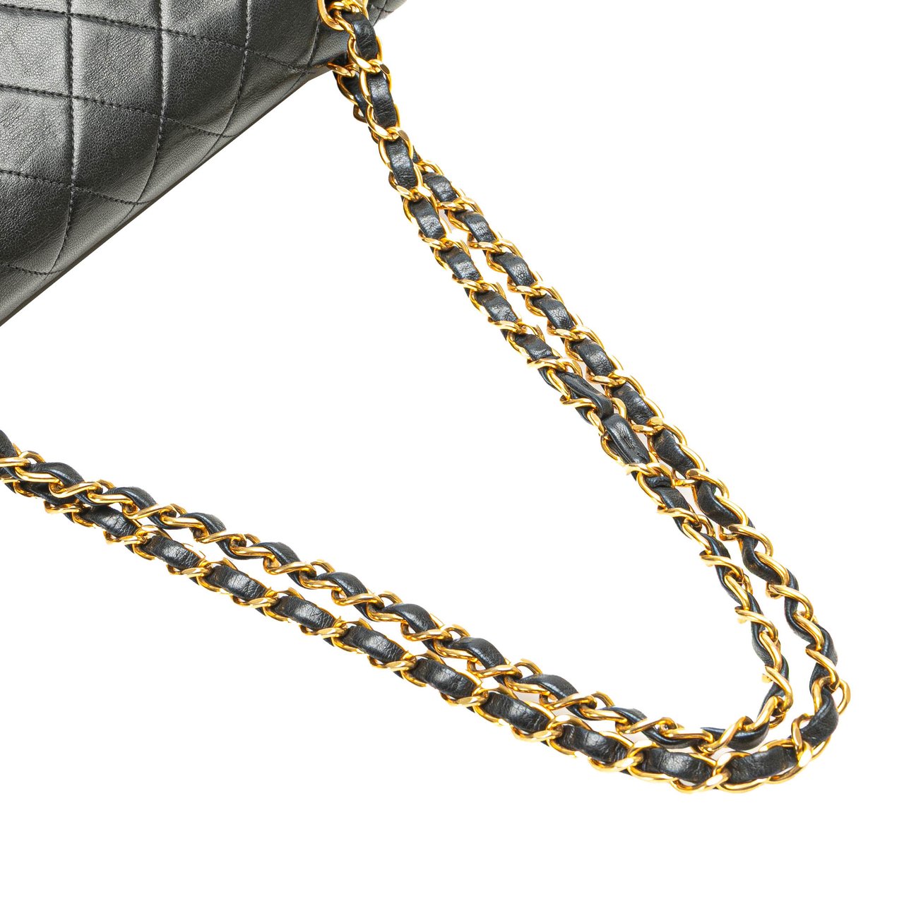 Chanel Medium Classic Lambskin Double Flap Zwart