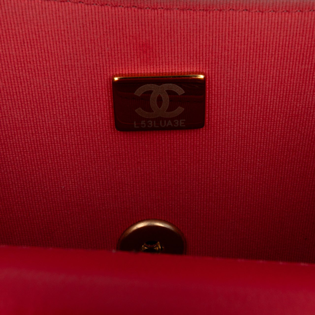 Chanel Mini Square Classic Lambskin Casino Royale Charms Single Flap Rood