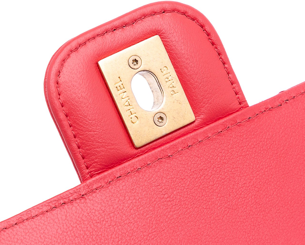 Chanel Mini Square Classic Lambskin Casino Royale Charms Single Flap Rood