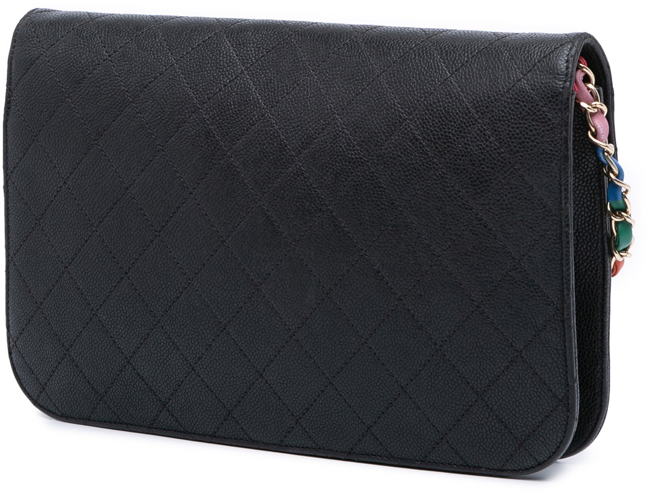 Chanel Paris Cuba Medium Caviar Thread Around Flap Zwart
