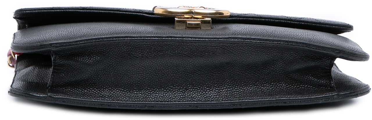 Chanel Paris Cuba Medium Caviar Thread Around Flap Zwart