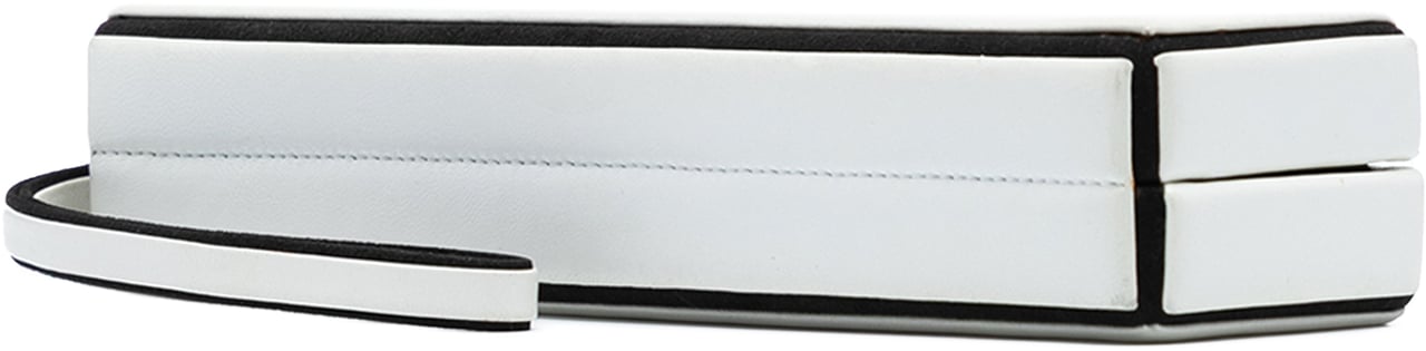 Chanel CC Lambskin Box Clutch Wit