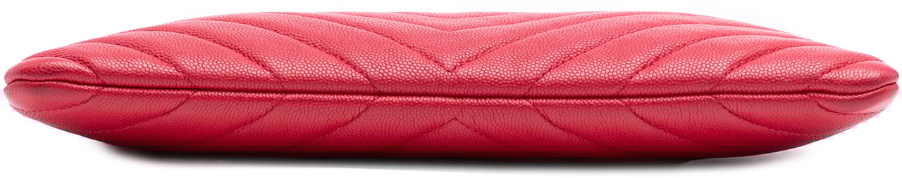 Chanel Medium Chevron Caviar Ancient Greek Charms O Case Clutch Rood