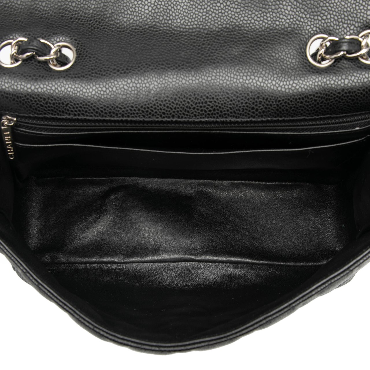 Chanel Jumbo Classic Caviar Double Flap Zwart
