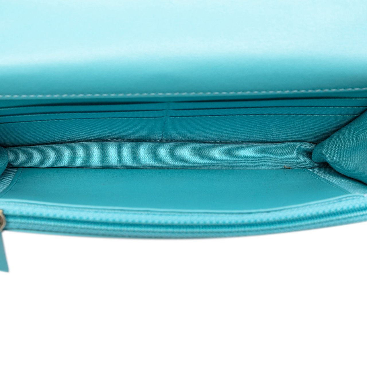 Chanel Denim 19 Flap Wallet On Chain Blauw