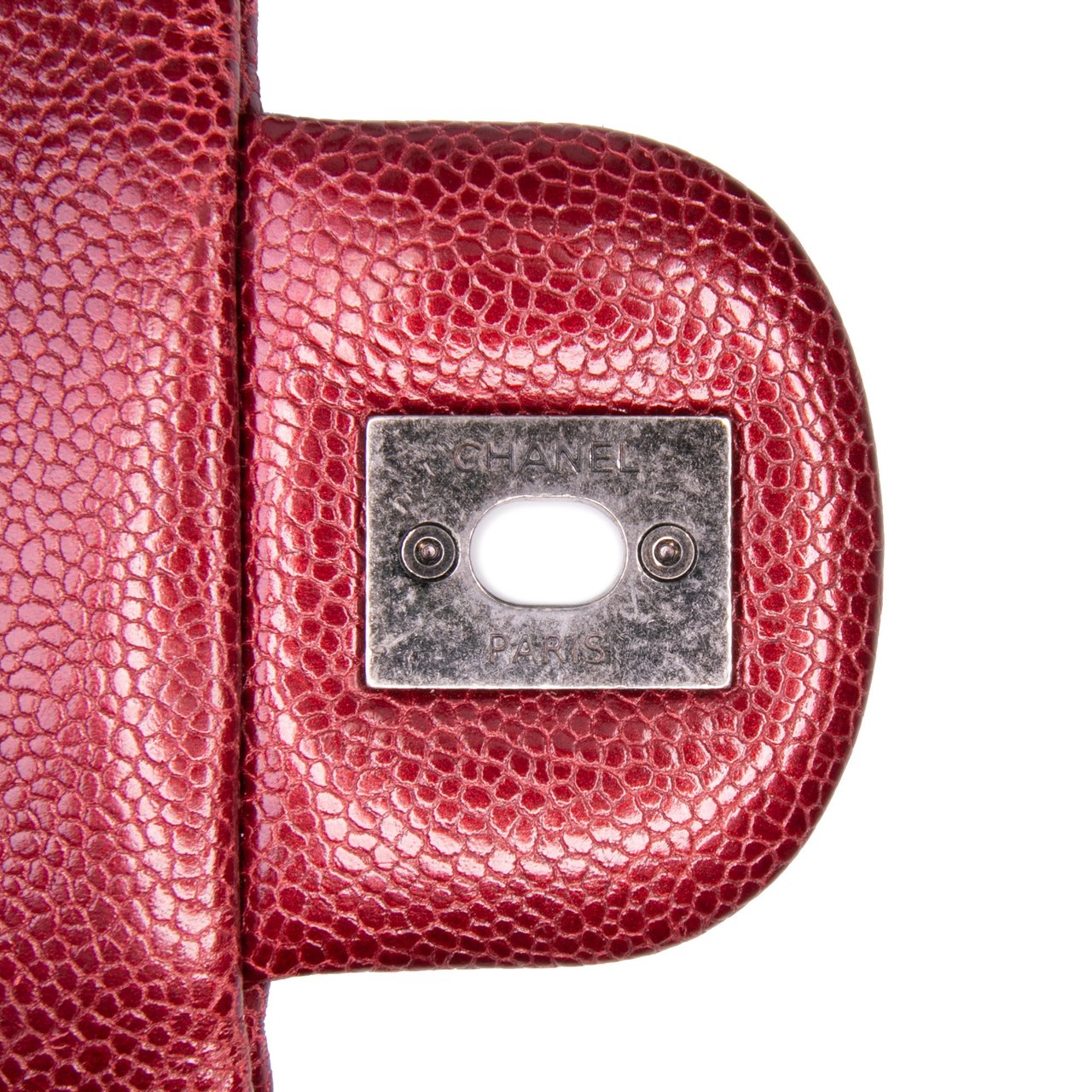 Chanel Medium Quilted Caviar Easy Flap Rood