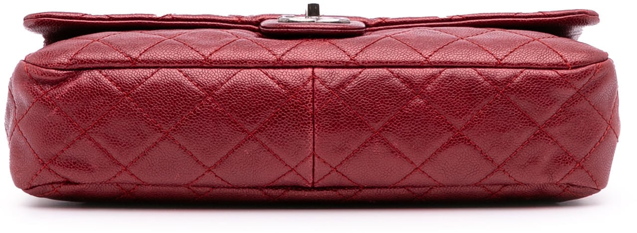 Chanel Medium Quilted Caviar Easy Flap Rood