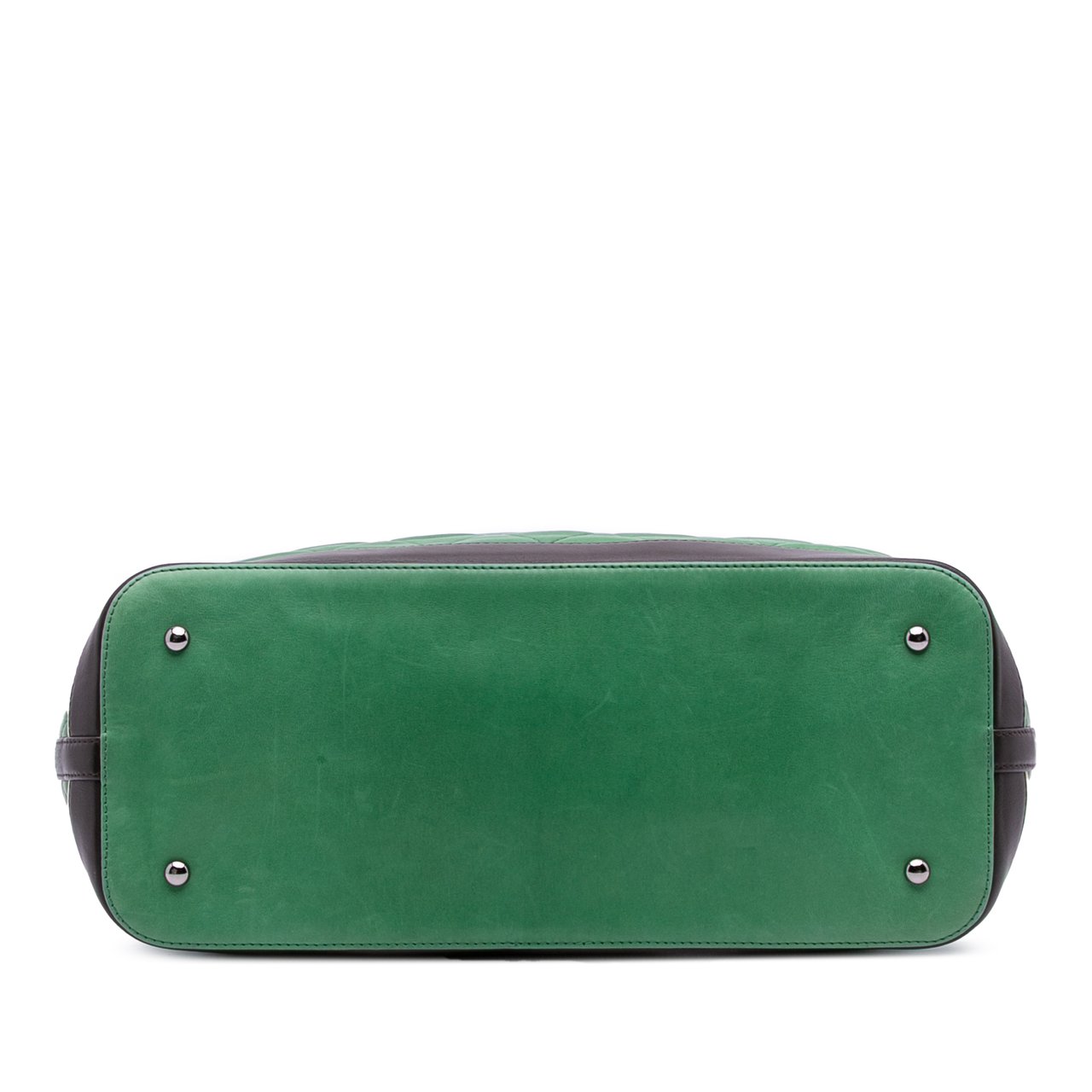 Chanel Large Quilted Lambskin Country Club Tote Groen