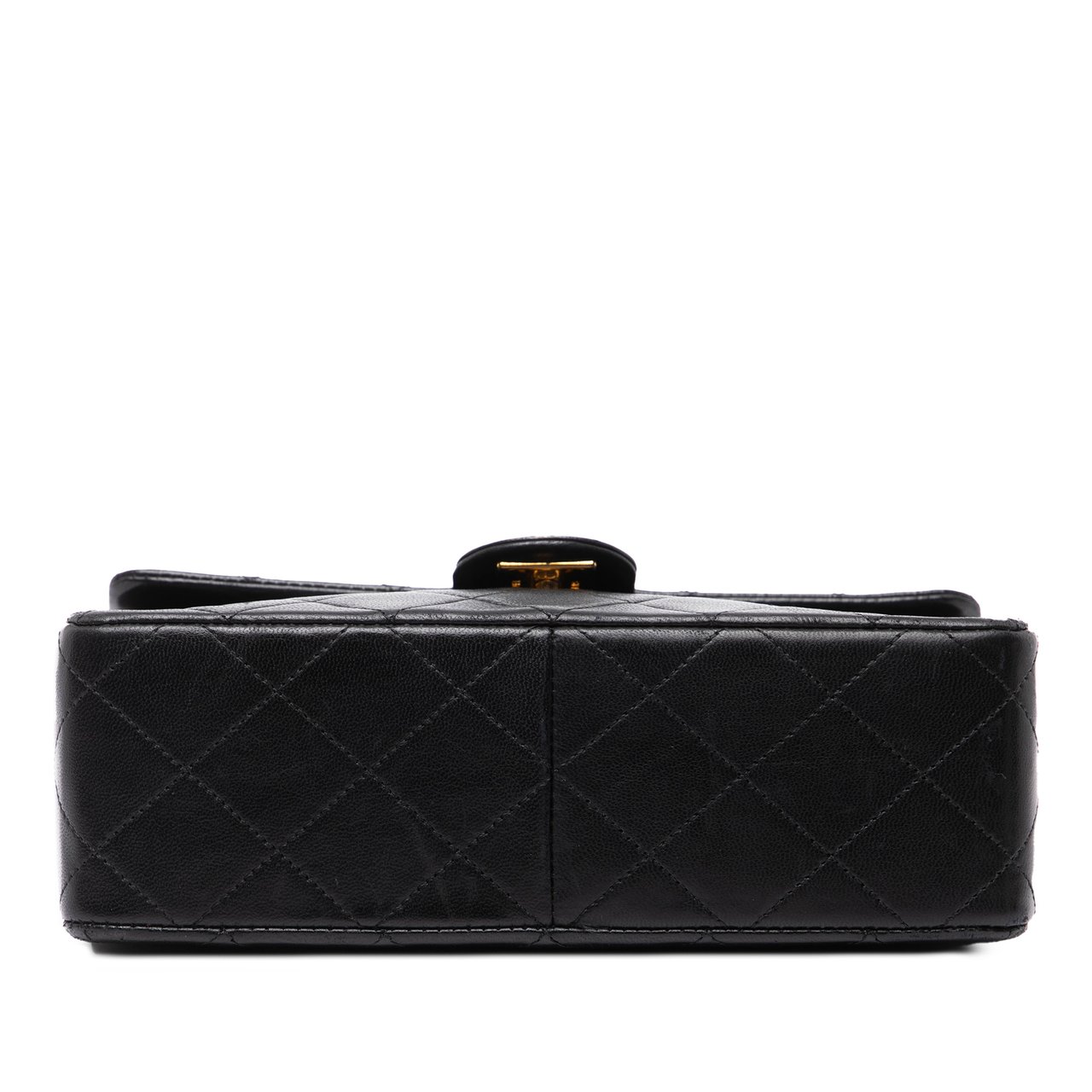 Chanel Square Quilted Lambskin Single Flap Zwart