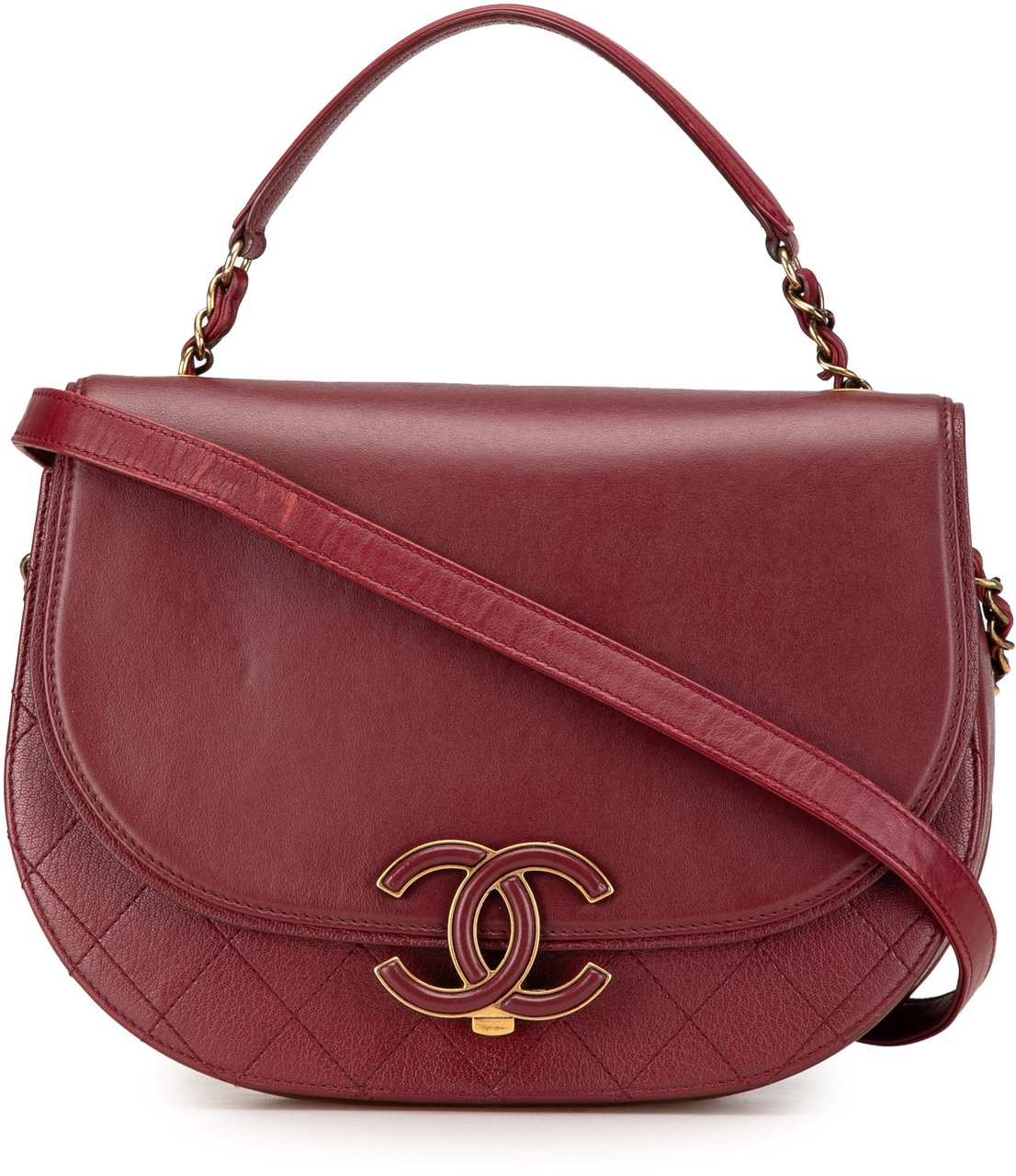 Chanel Medium Calfskin Coco Curve Flap Rood