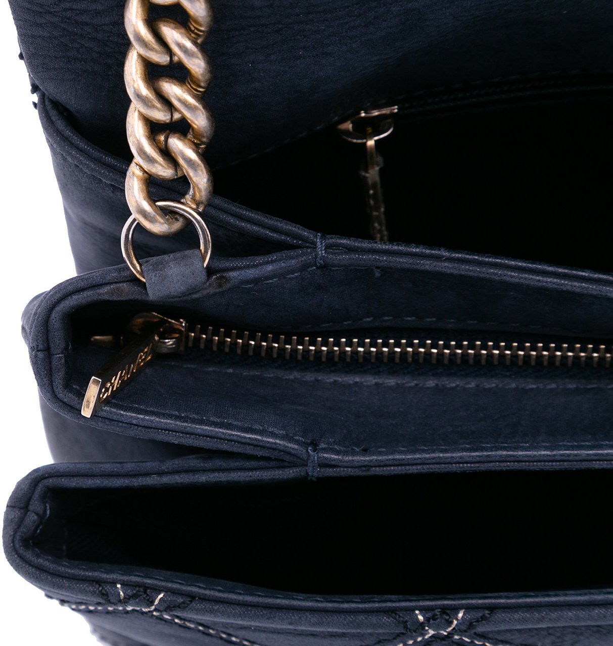 Chanel Jumbo Quilted Calfskin Triple Stitched Flap Blauw