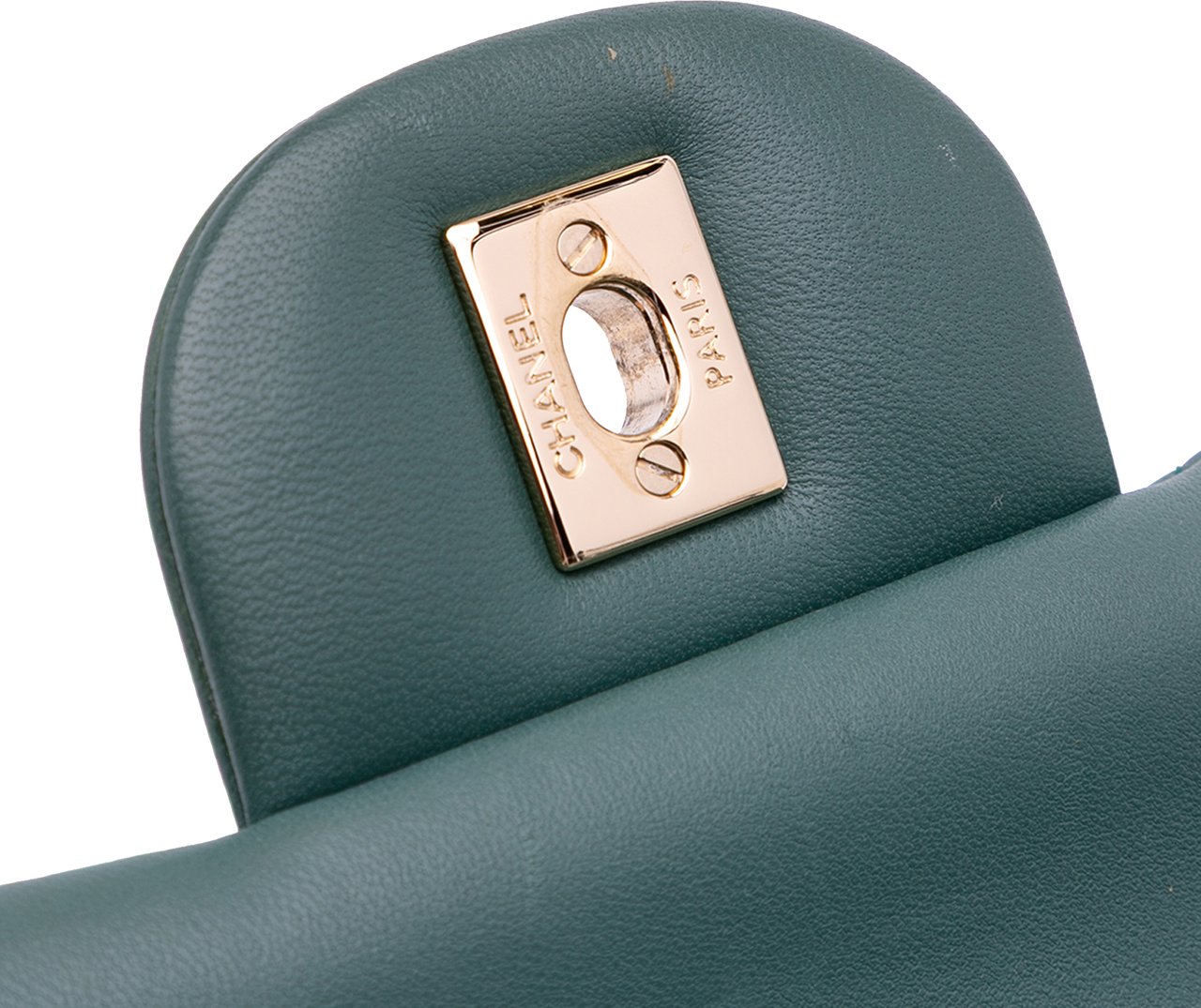 Chanel Jumbo Classic Chevron Lambskin Double Flap Groen