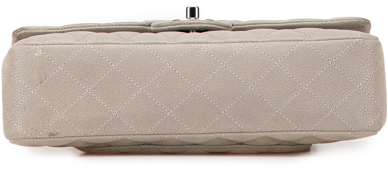 Chanel Medium Classic Caviar Double Flap Grijs