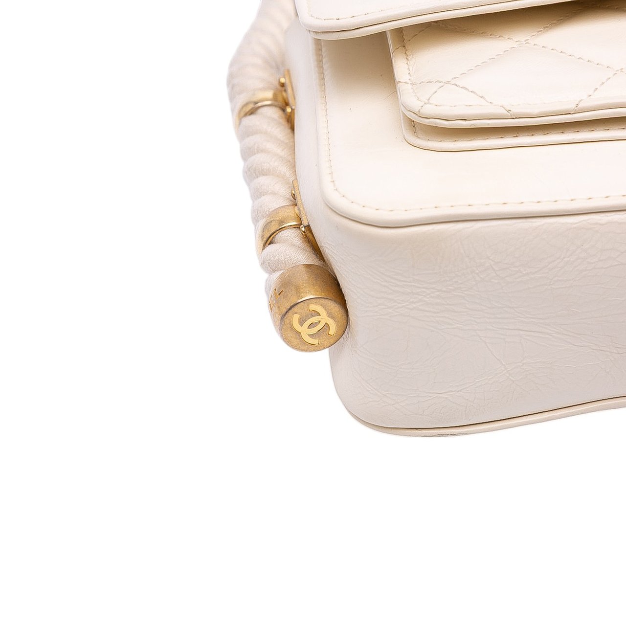 Chanel Crumpled Calfskin En Vogue Rope Flap Wit