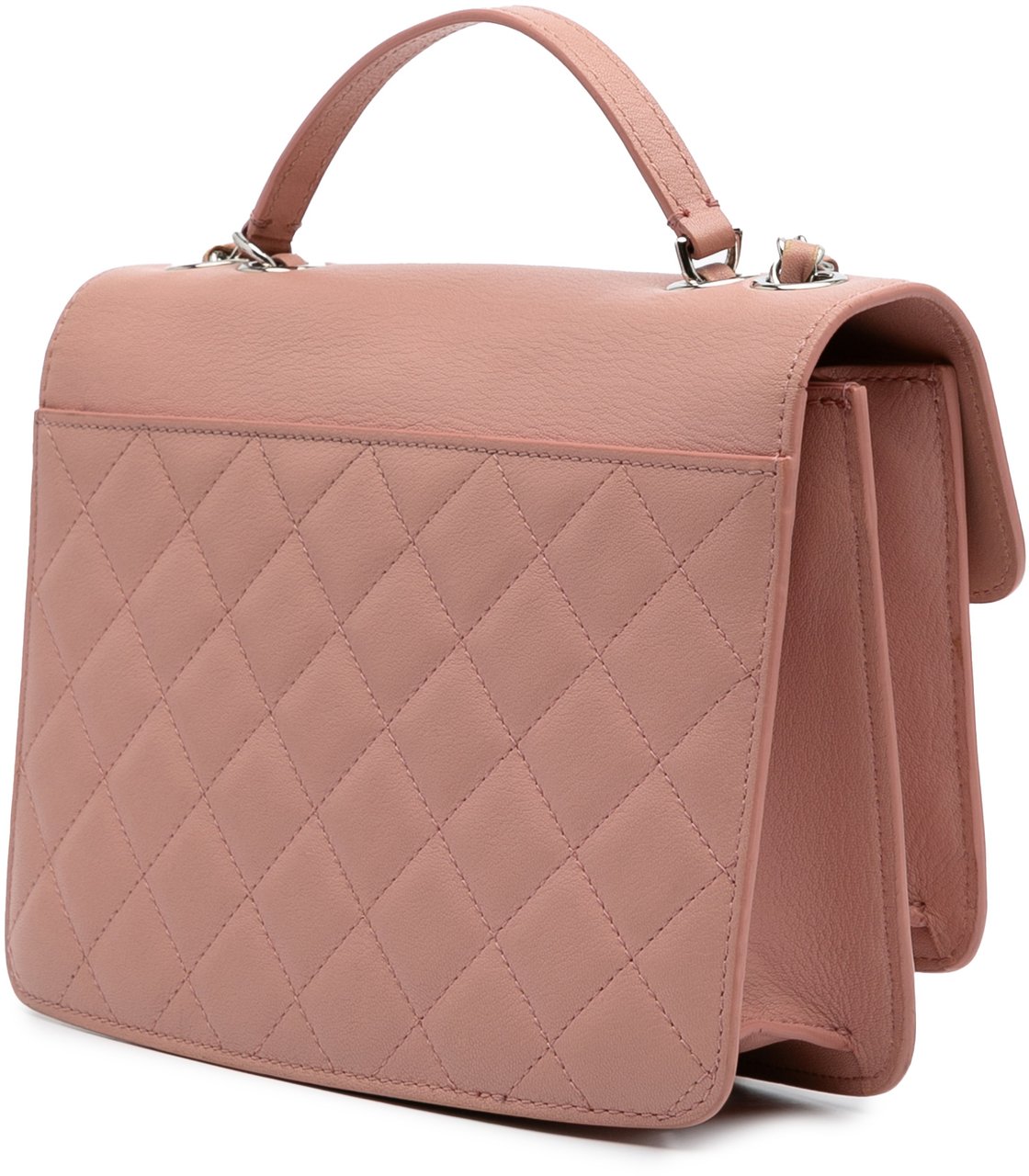 Chanel Large Quilted Goatskin CC Box Flap Roze