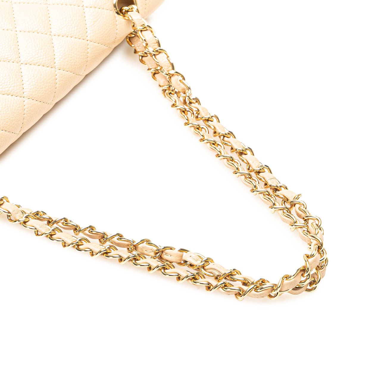 Chanel Medium Classic Caviar Double Flap Bruin