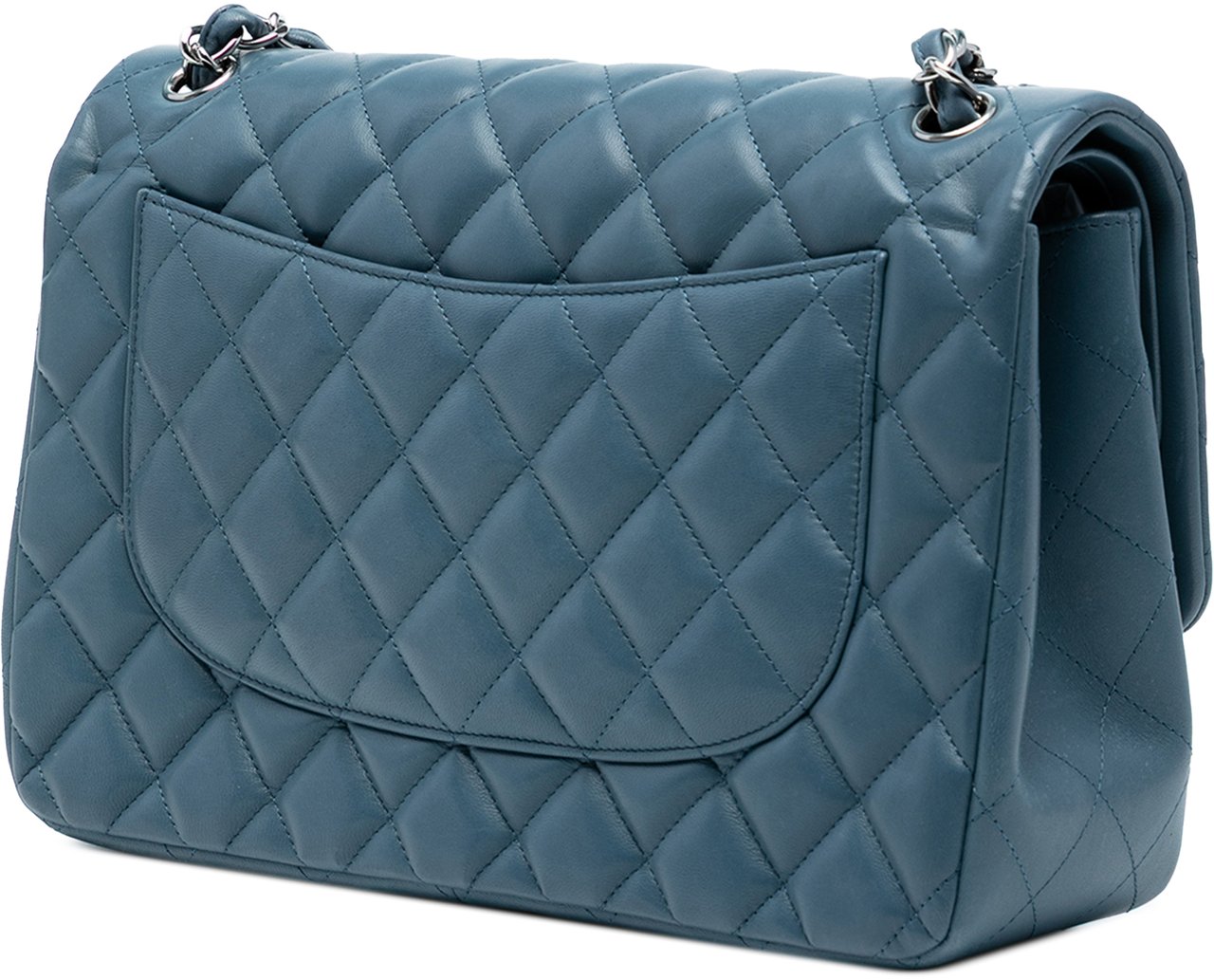 Chanel Jumbo Classic Lambskin Double Flap Blauw