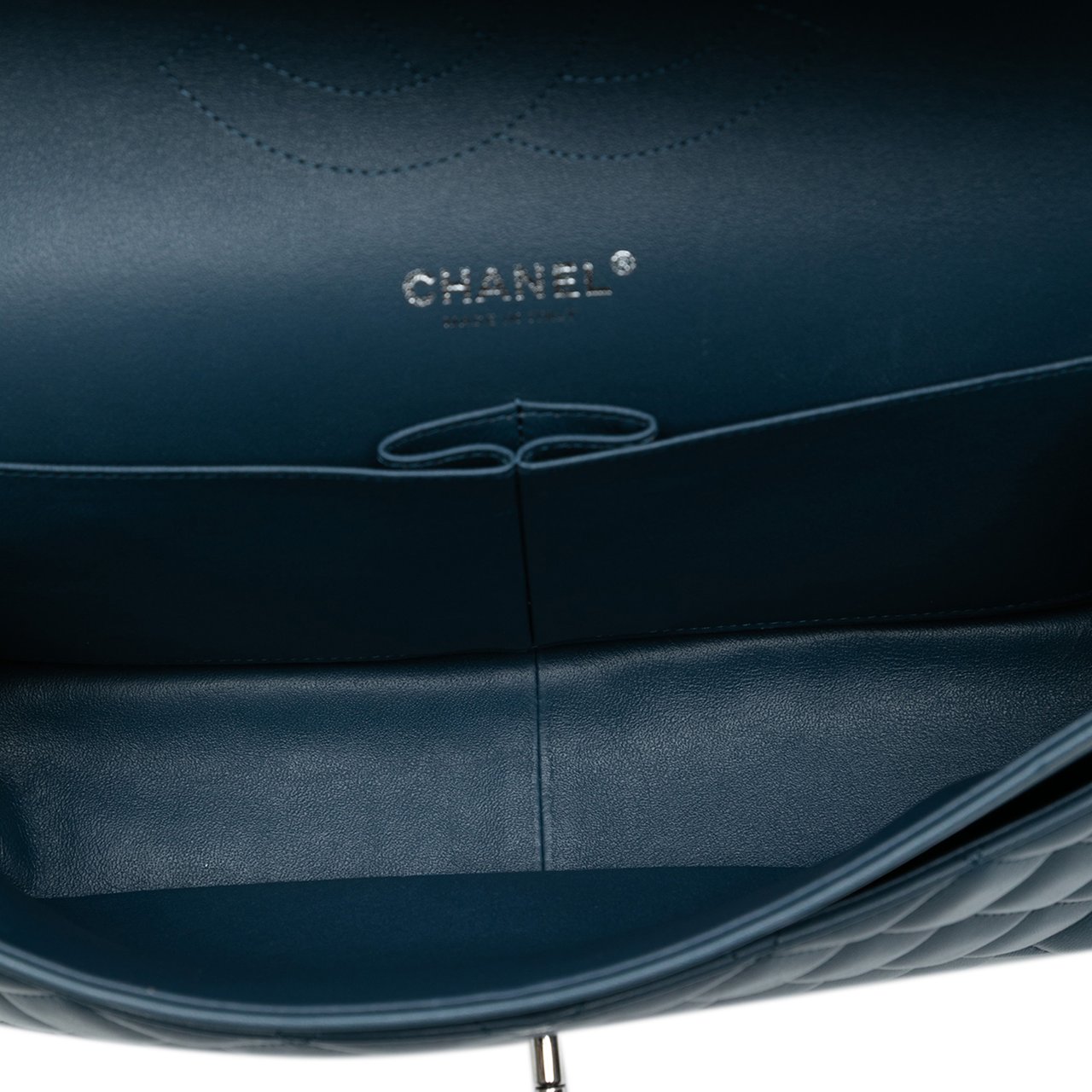 Chanel Jumbo Classic Lambskin Double Flap Blauw