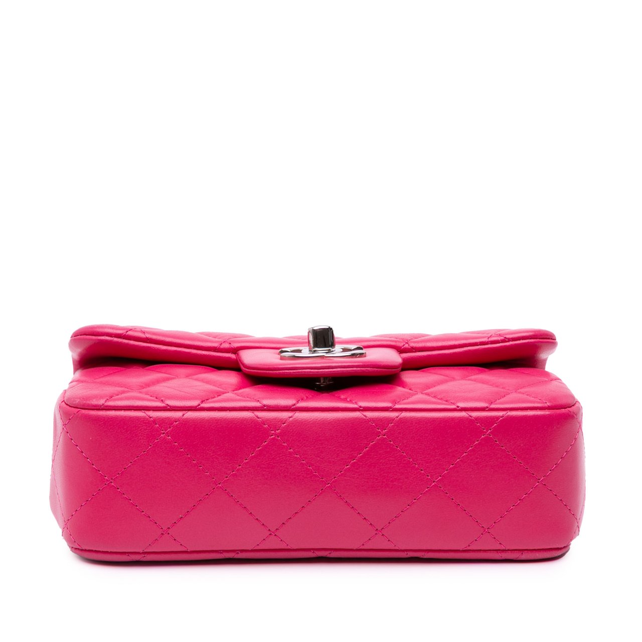 Chanel Extra Mini Rectangular Classic Lambskin Single Flap Roze