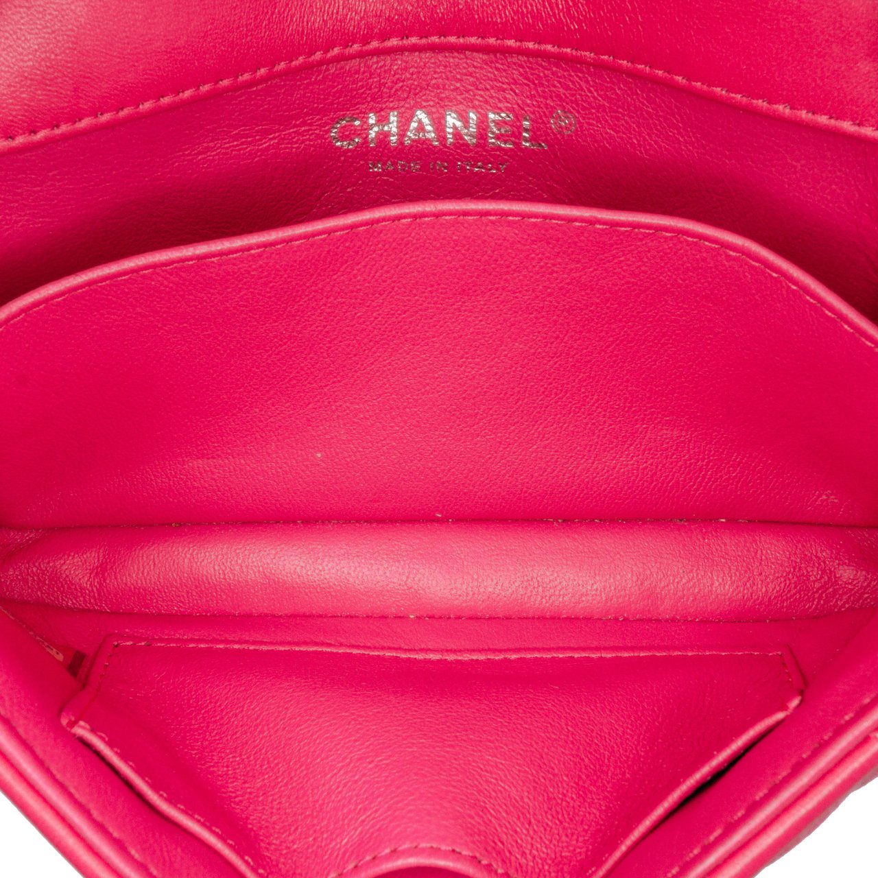 Chanel Extra Mini Rectangular Classic Lambskin Single Flap Roze