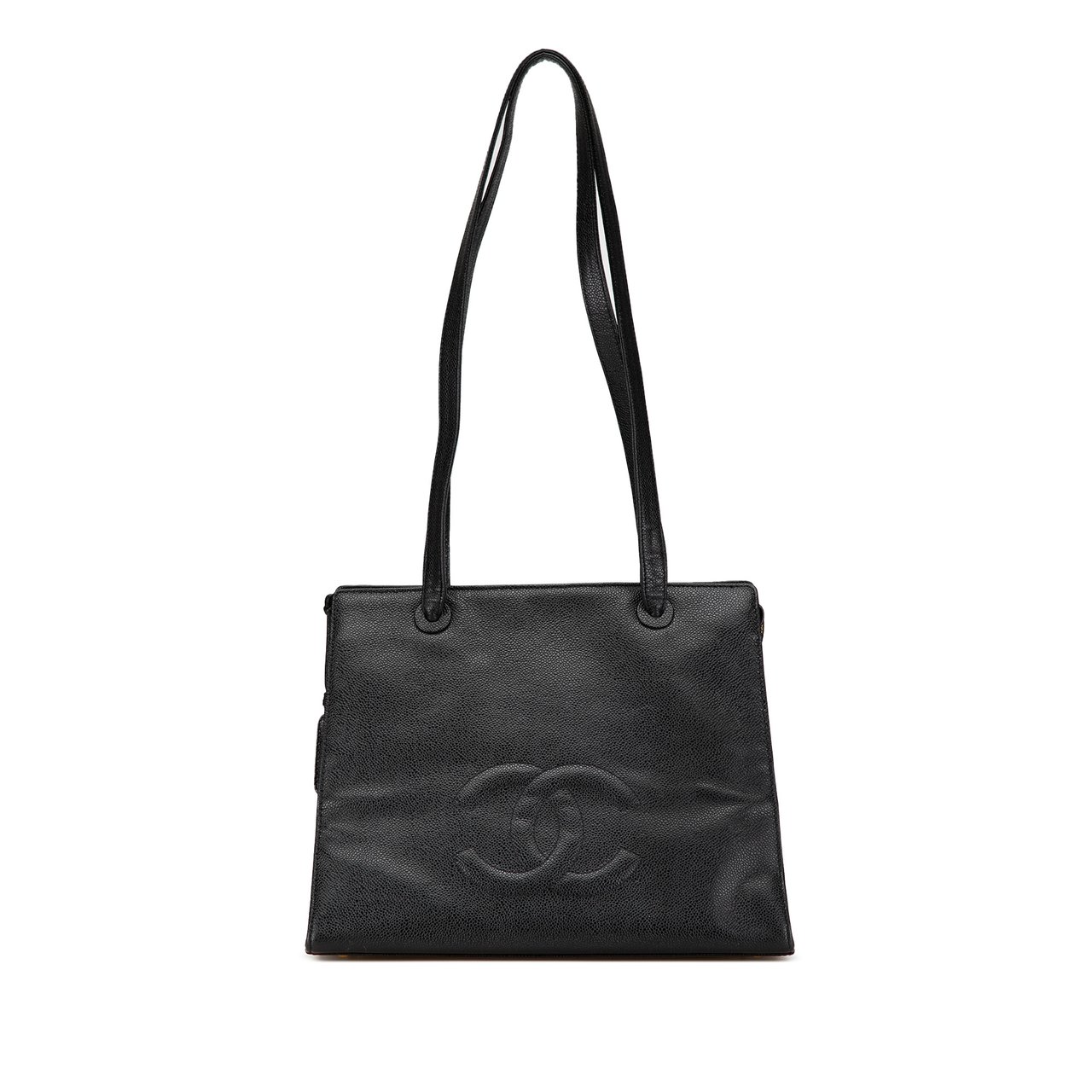 Chanel CC Caviar Leather Tote Zwart