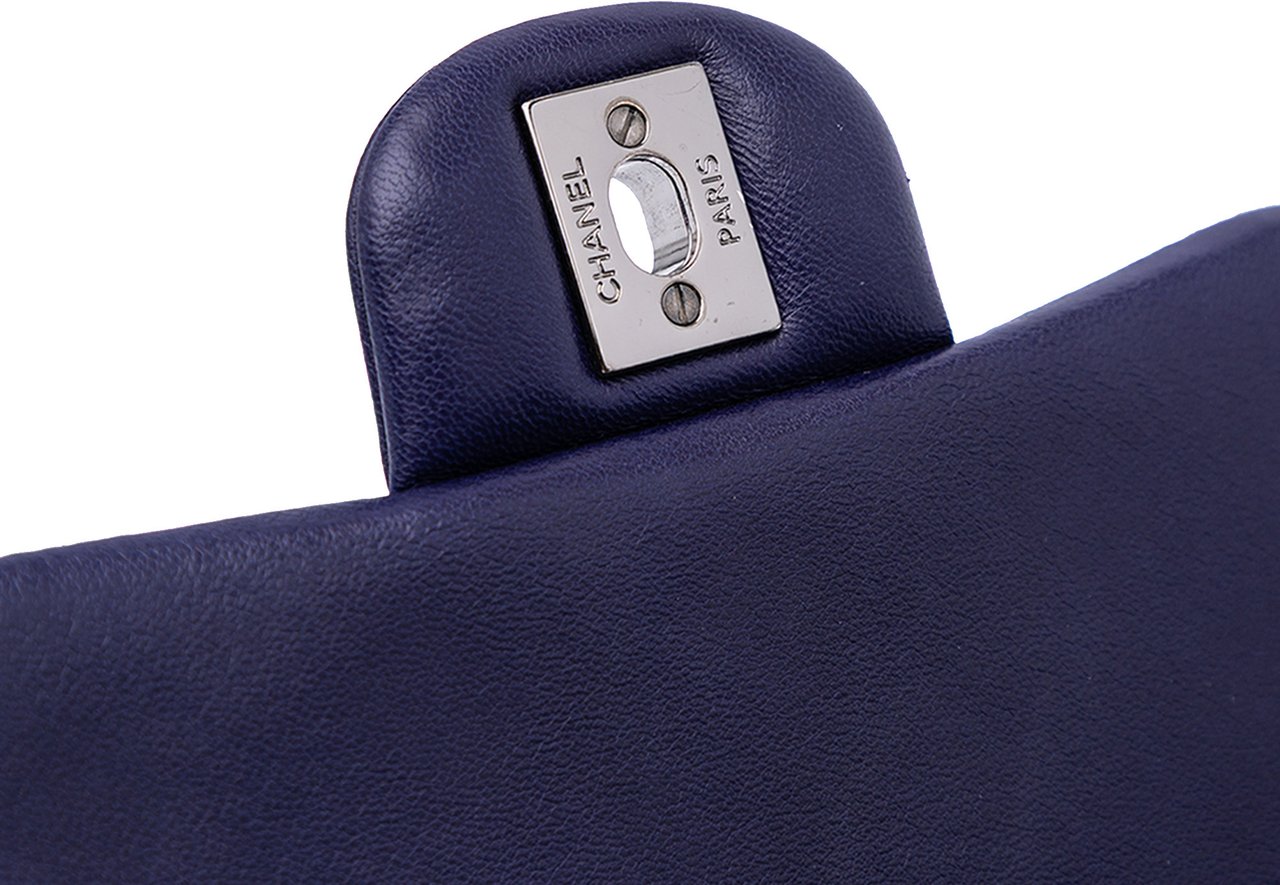 Chanel Mini Square Classic Lambskin Single Flap Blauw