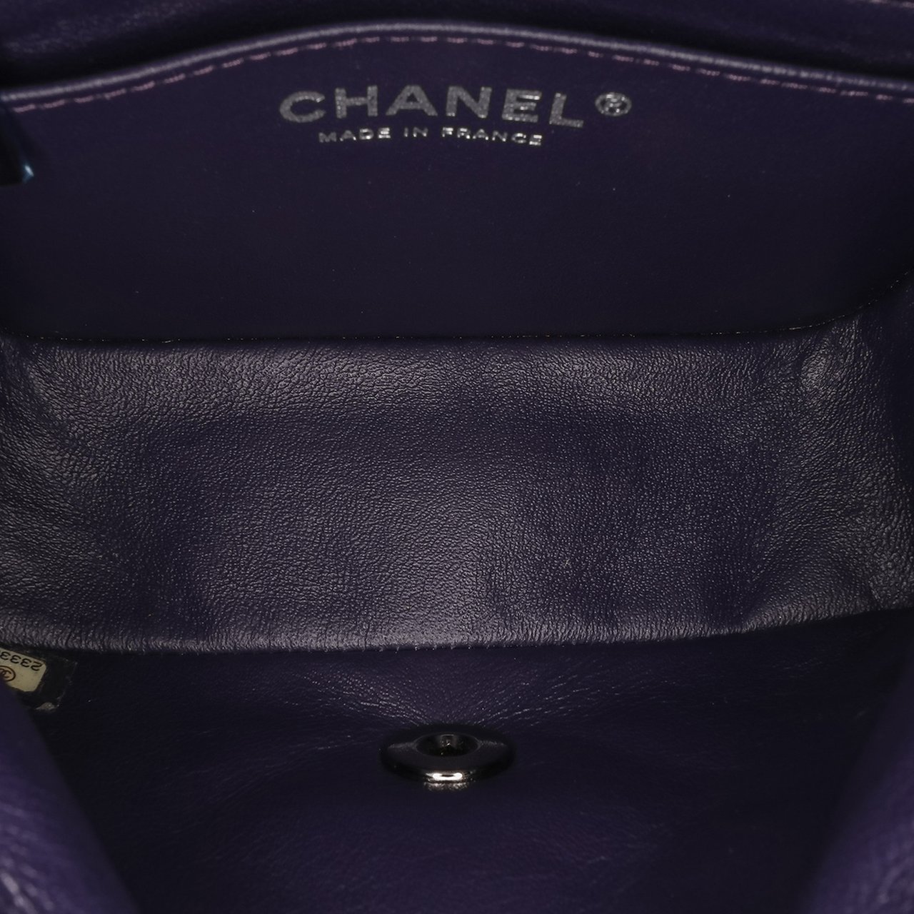 Chanel Mini Square Classic Lambskin Single Flap Blauw