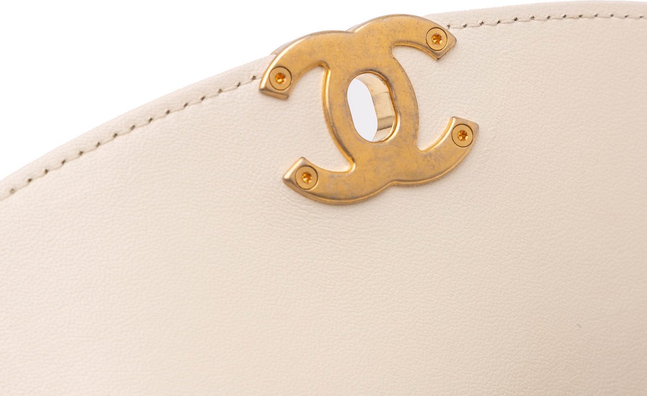 Chanel Quilted Lambskin Curved Flap Wit