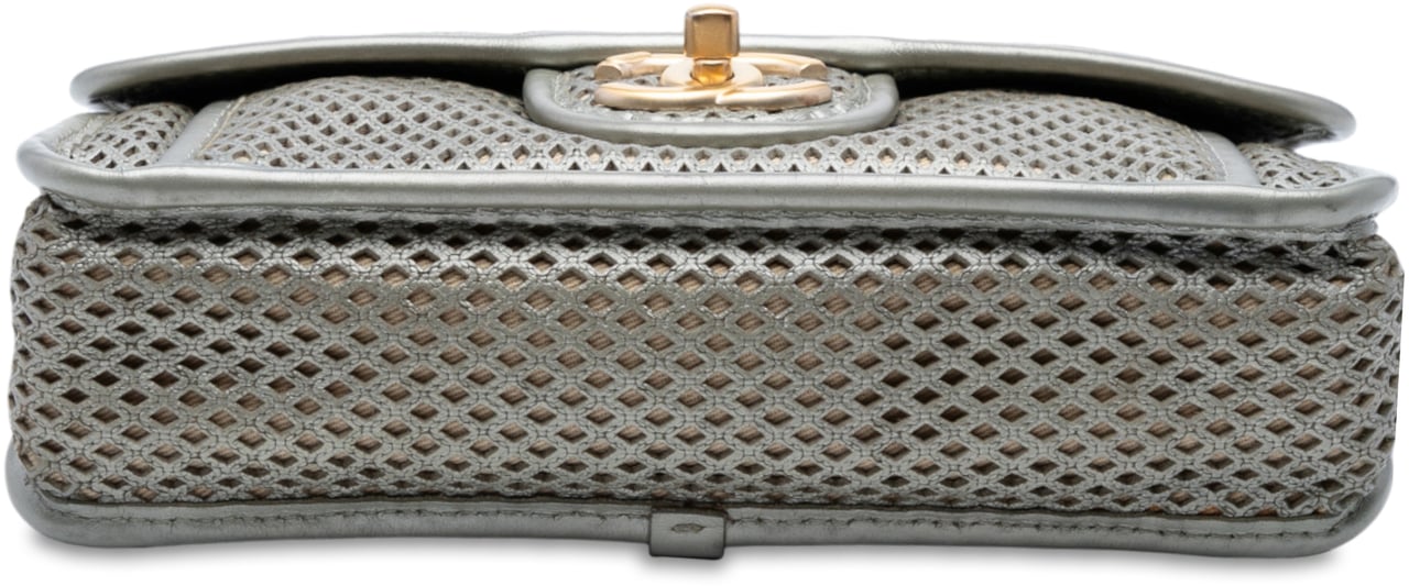 Chanel Small Perforated Calfskin Up In The Air Flap Zilver