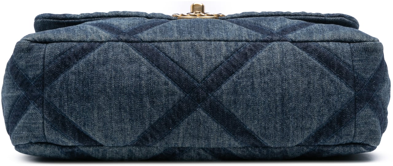 Chanel Large Denim 19 Flap Blauw