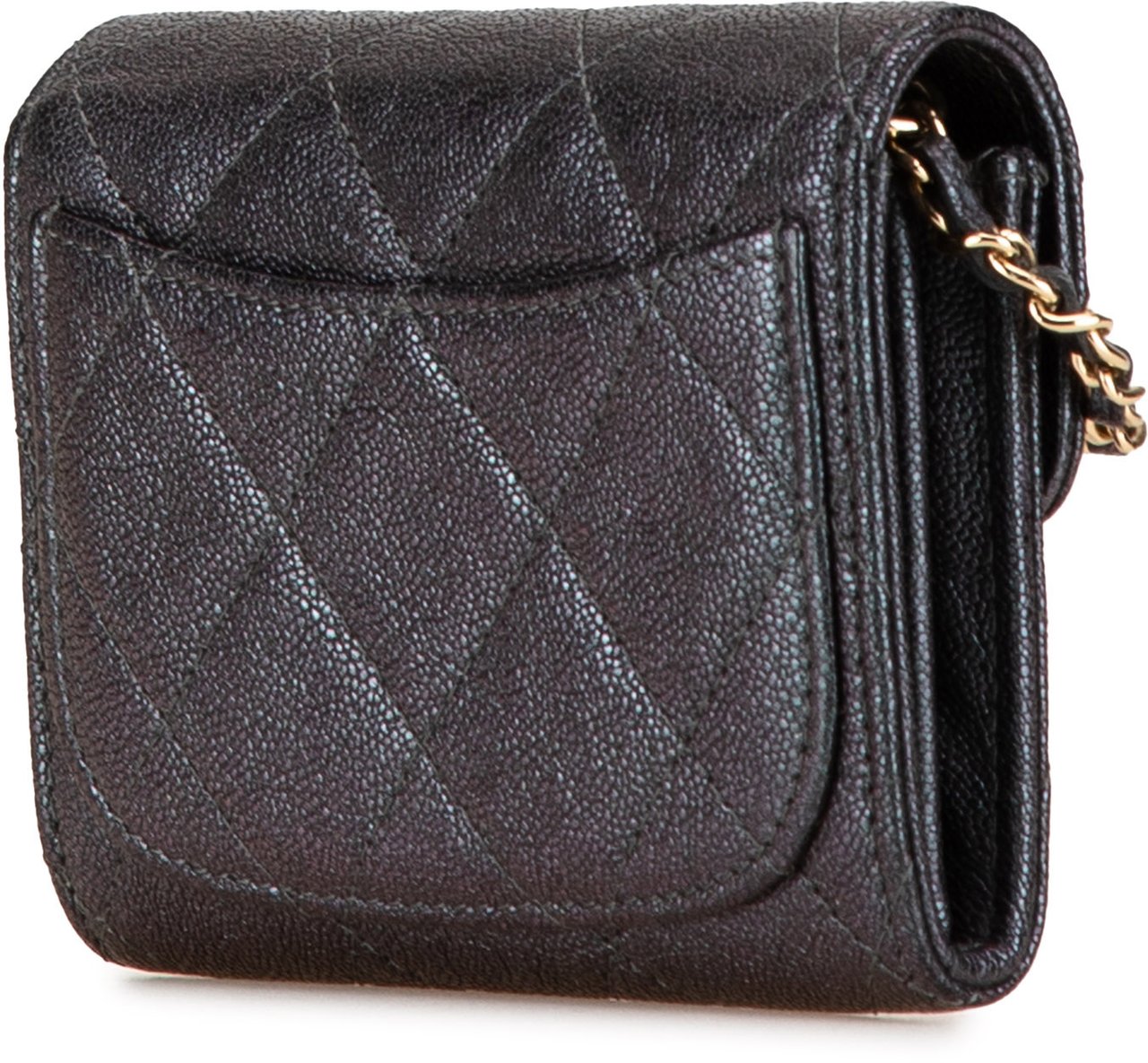 Chanel Small Iridescent Caviar Single Flap Zwart