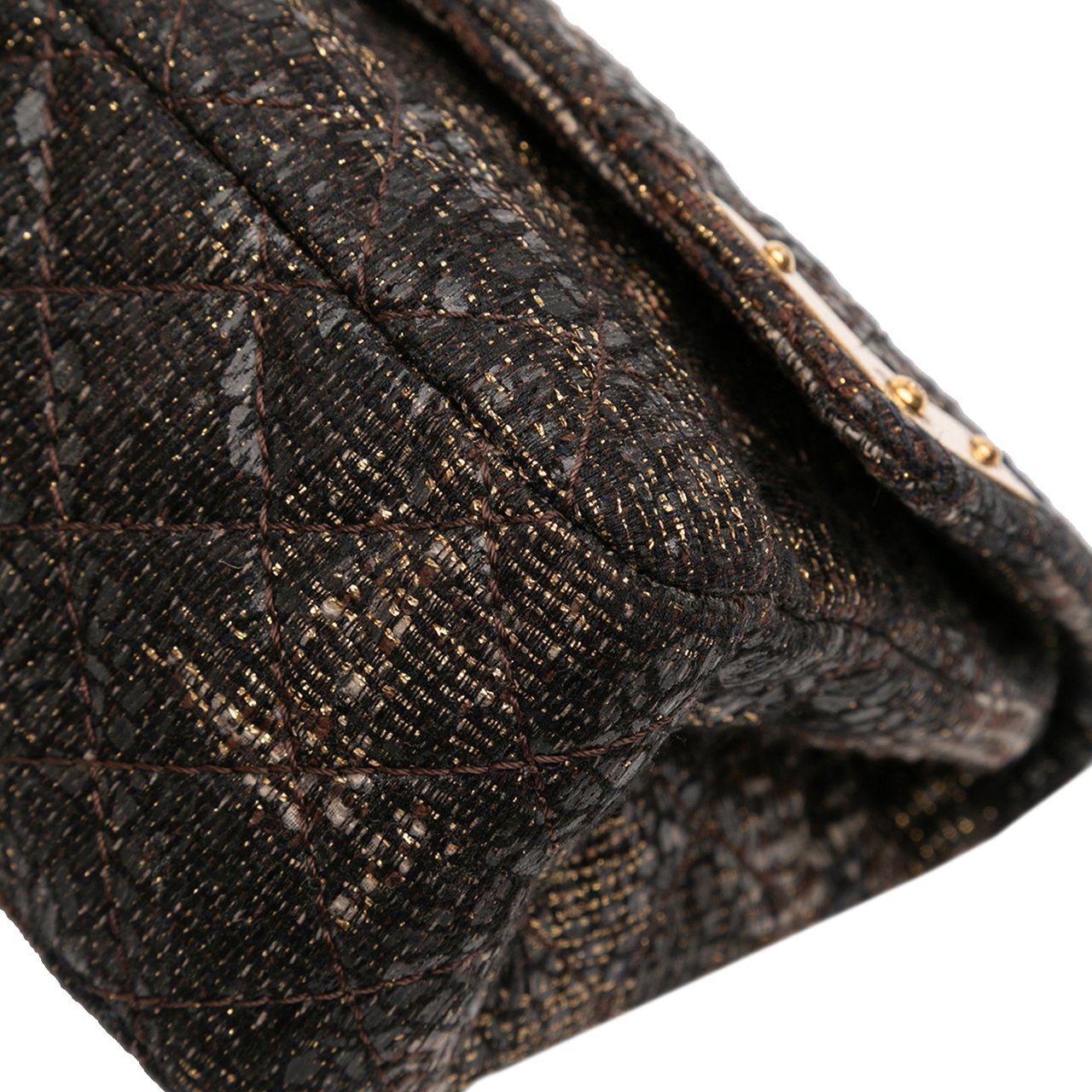 Chanel Paris Shanghai 2.55 Icons Lacquered Tweed Double Flap 225 Zwart